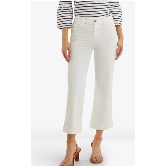 Draper James Wide Leg Jeans in White Denim sz 28 coastal granddaughter Nautical - Picture 1 of 16